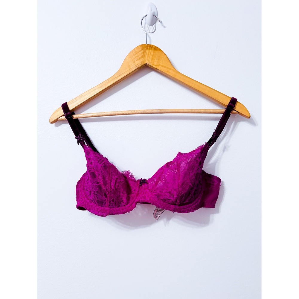 VICTORIA'S SECRET Purple lace bra | Floral Feminine Coquette | Size 34D